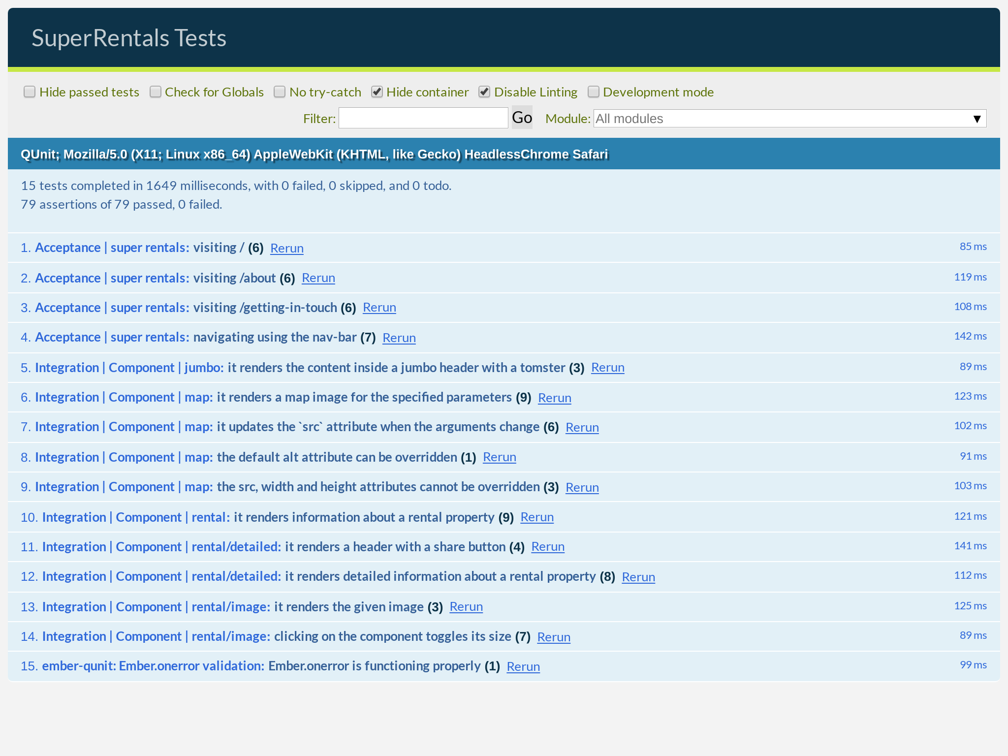 Tests are passing as expected