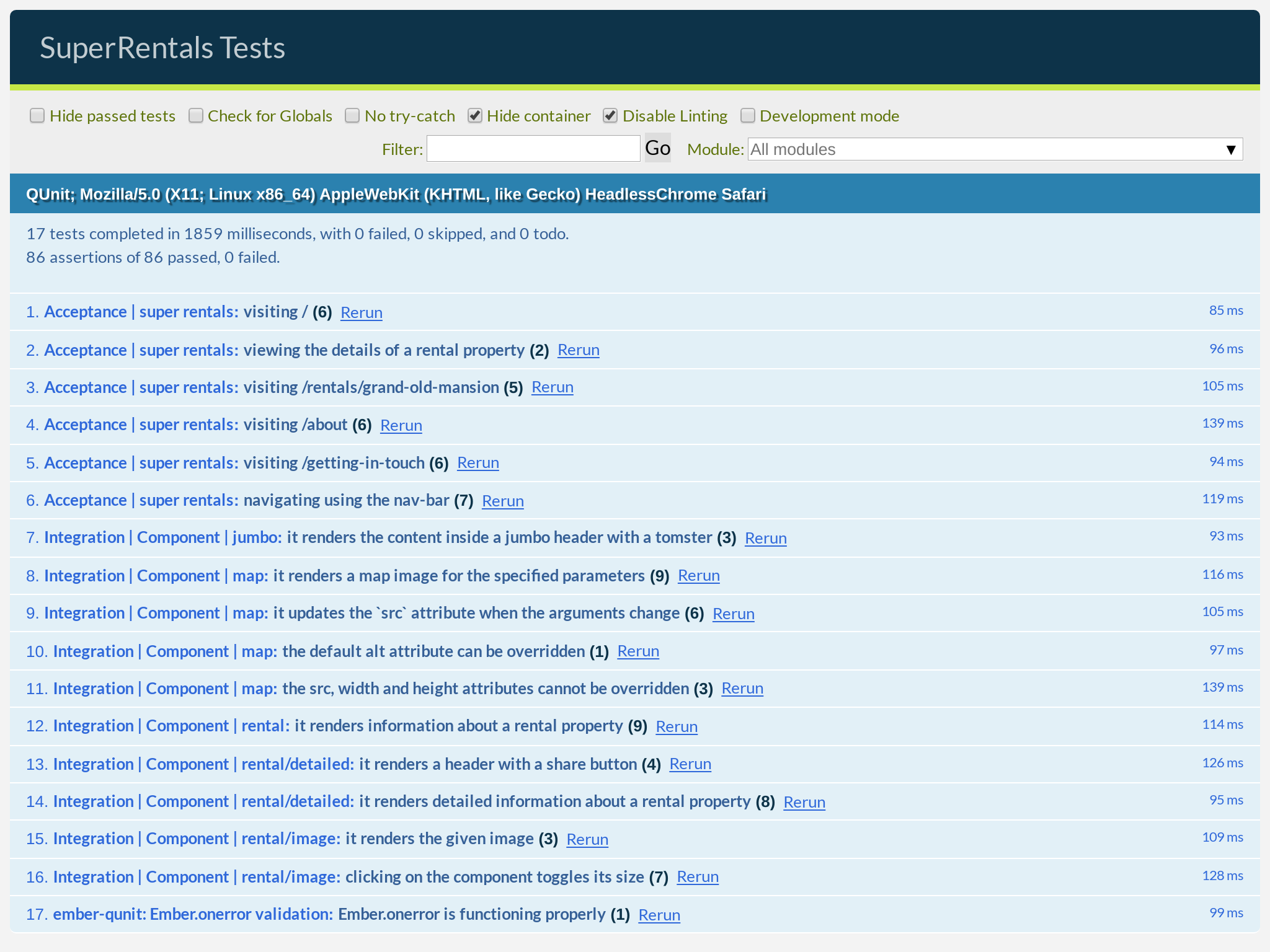 All tests passing!